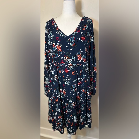 Floral long sleeve dress size large - Picture 1 of 6